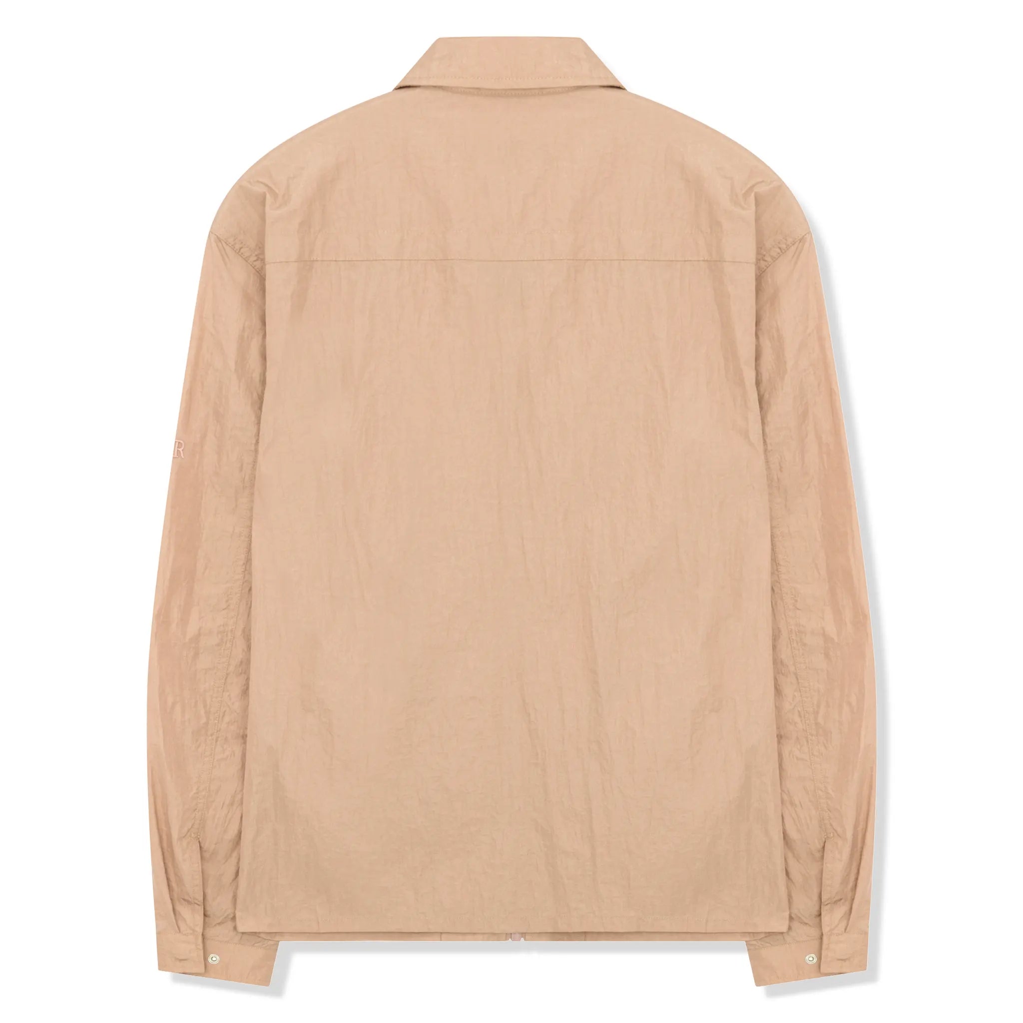 Back view of SIARR Crinkle Pink Overshirt